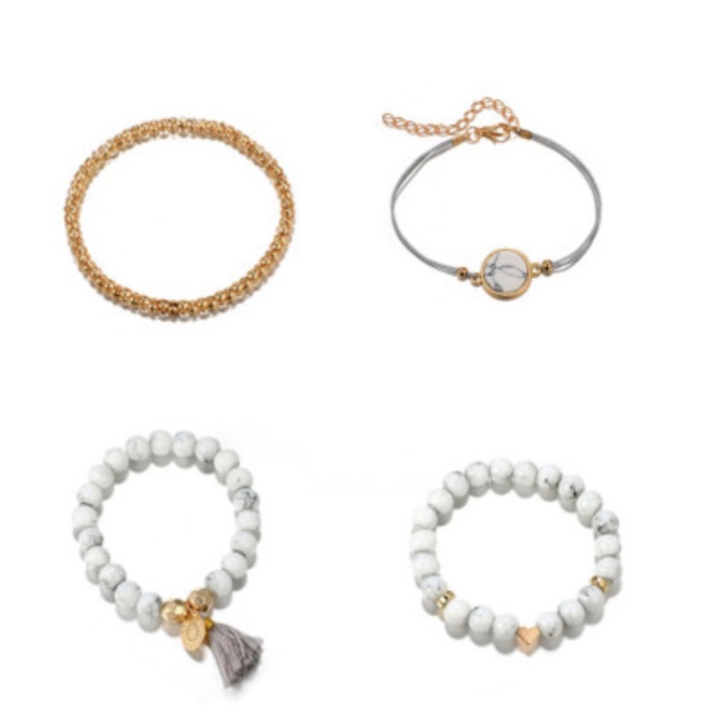 Beaded Marble Bracelet Set - Picture 3 of 3